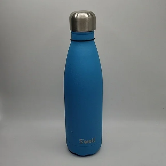 S'well Stainless Steel Triple Insulated Water Bottle Blue with Feather 17oz - Picture 2 of 5